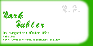 mark hubler business card